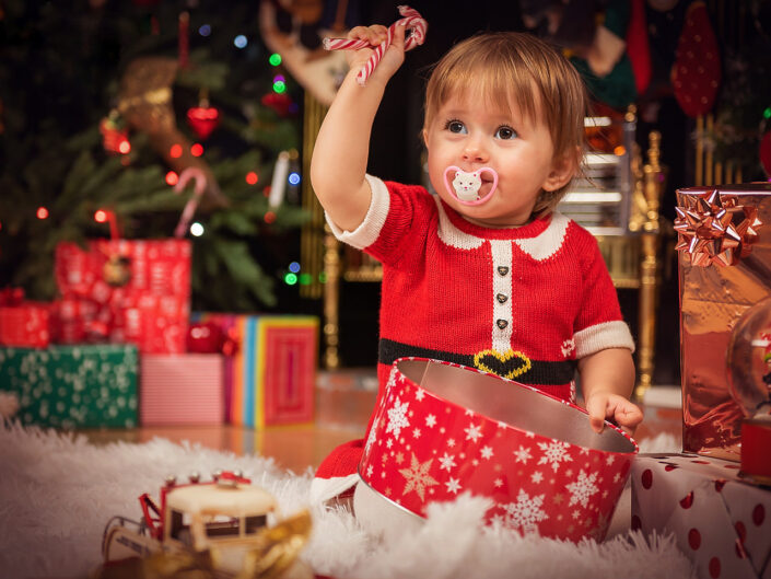 Weihnachts-Fotoshooting für Kinder
